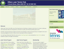 Tablet Screenshot of killaralawntennisclub.com.au
